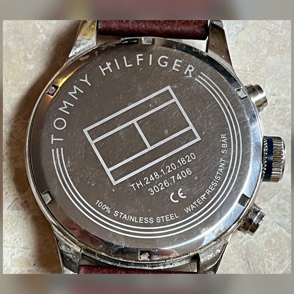 Tommy Hilfiger Stainless Steel and Leather Strap Men’s Watch Model 1791137 - Picture 10 of 16